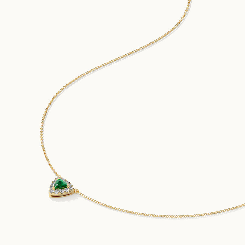 Trillion Diamond Necklace, 14K Gold Vermeil, 1/4 ct Lab Grown Diamond-7