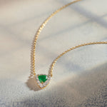 Trillion Diamond Necklace, 14K Gold Vermeil, 1/4 ct Lab Grown Diamond-6