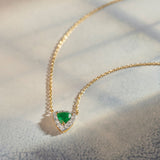Trillion Diamond Necklace, 14K Gold Vermeil, 1/4 ct Lab Grown Diamond-6