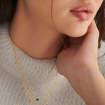 Trillion Diamond Necklace, 14K Gold Vermeil, 1/4 ct Lab Grown Diamond-2