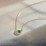 Trillion Diamond Necklace, 14K Gold Vermeil, 1/4 ct Lab Grown Diamond-1