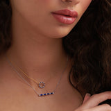 Round Diamond Necklace, 14K Gold Vermeil, 1/4 ct Lab Grown Diamond-5