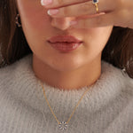 Round Diamond Necklace, 14K Gold Vermeil, 1/4 ct Lab Grown Diamond-2