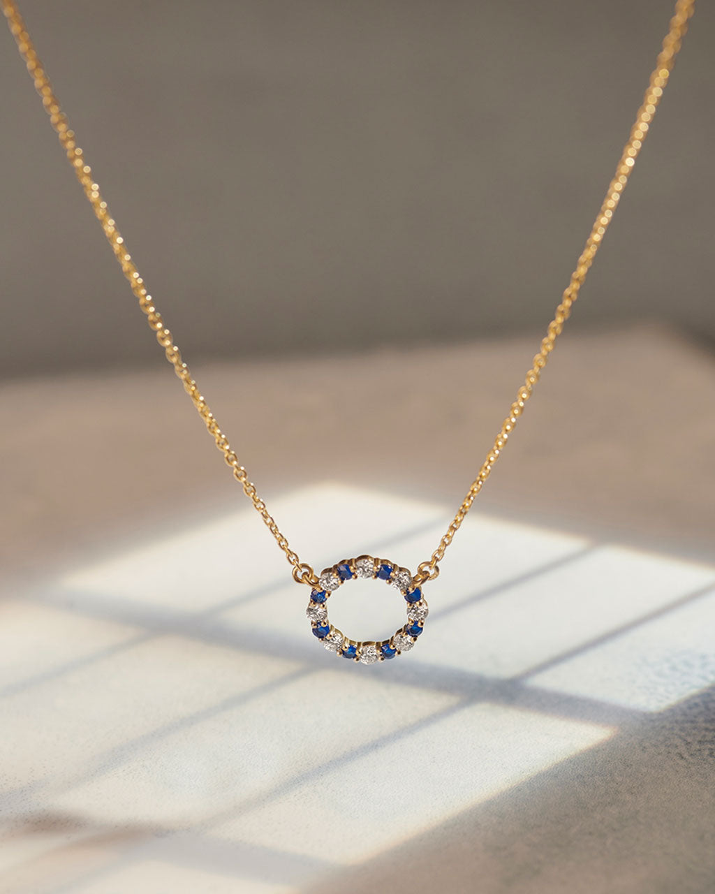 Round Diamond Necklace, 14K Gold Vermeil, 1/4 ct Lab Grown Diamond-6