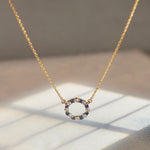 Round Diamond Necklace, 14K Gold Vermeil, 1/4 ct Lab Grown Diamond-6