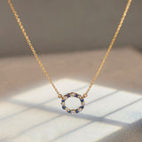 Round Diamond Necklace, 14K Gold Vermeil, 1/4 ct Lab Grown Diamond-6
