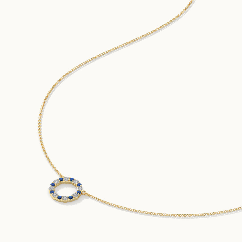 Round Diamond Necklace, 14K Gold Vermeil, 1/4 ct Lab Grown Diamond-7