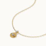 Circlet Bee Buzz Diamond Necklace, 14K Gold Vermeil, 1/5 ct Lab Grown Diamond-5
