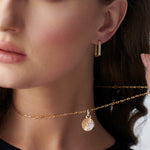 Sun Disc Diamond Necklace, 14K Gold Vermeil, 1/3 ct Lab Grown Diamond-2