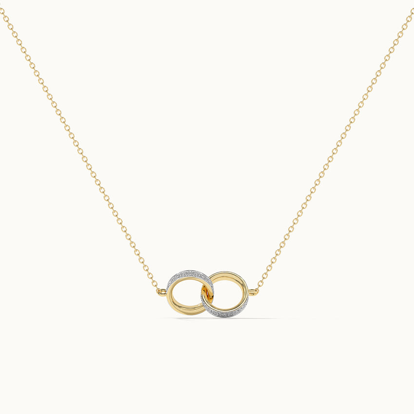 Interlocked Circle Diamond Necklace