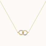 Interlocked Circle Diamond Necklace, 14K Gold Vermeil, 1/3 ct Lab Grown Diamond-3
