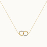 Interlocked Circle Diamond Necklace, 14K Gold Vermeil, 1/3 ct Lab Grown Diamond-3