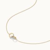 Interlocked Circle Diamond Necklace, 14K Gold Vermeil, 1/3 ct Lab Grown Diamond-7