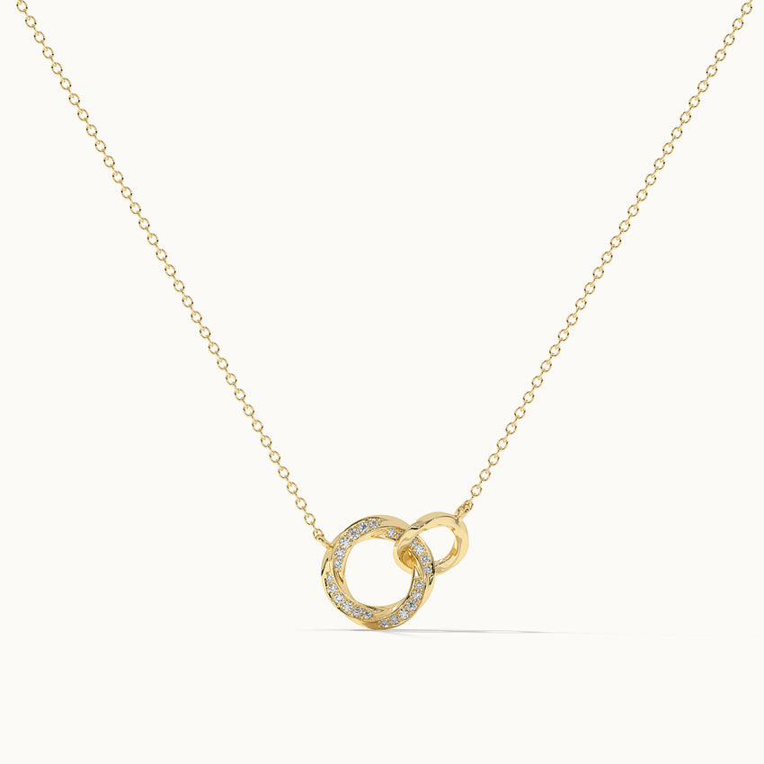 Twisted Interlocked Diamond Necklace