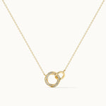 Twisted Interlocked Diamond Necklace, 14K Gold Vermeil, 1/10 ct Lab Grown Diamond-3