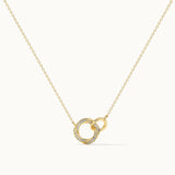 Twisted Interlocked Diamond Necklace, 14K Gold Vermeil, 1/10 ct Lab Grown Diamond-3