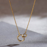 Twisted Interlocked Diamond Necklace, 14K Gold Vermeil, 1/10 ct Lab Grown Diamond-6