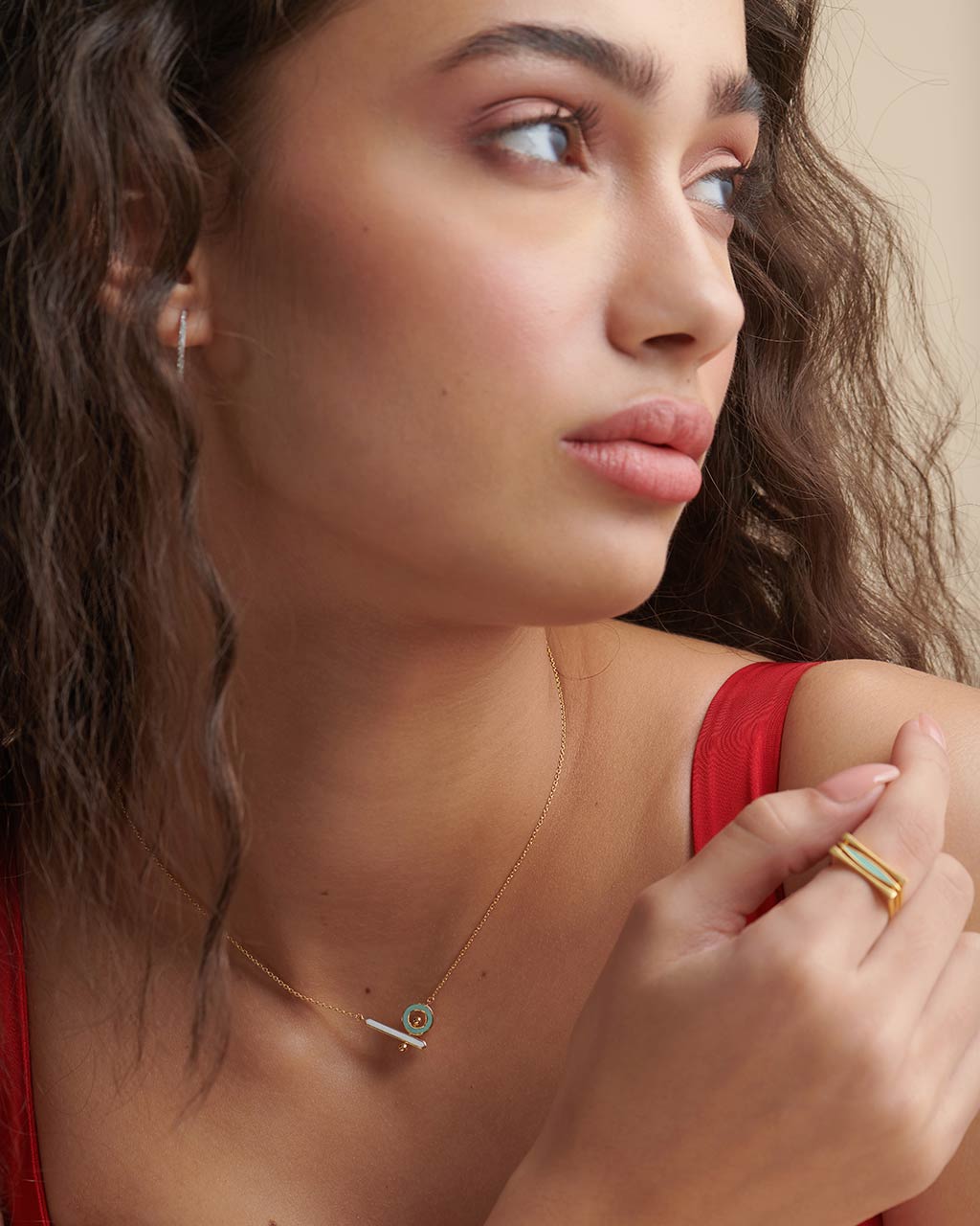 Quirky Cera Necklace, 14K Solid Gold-2