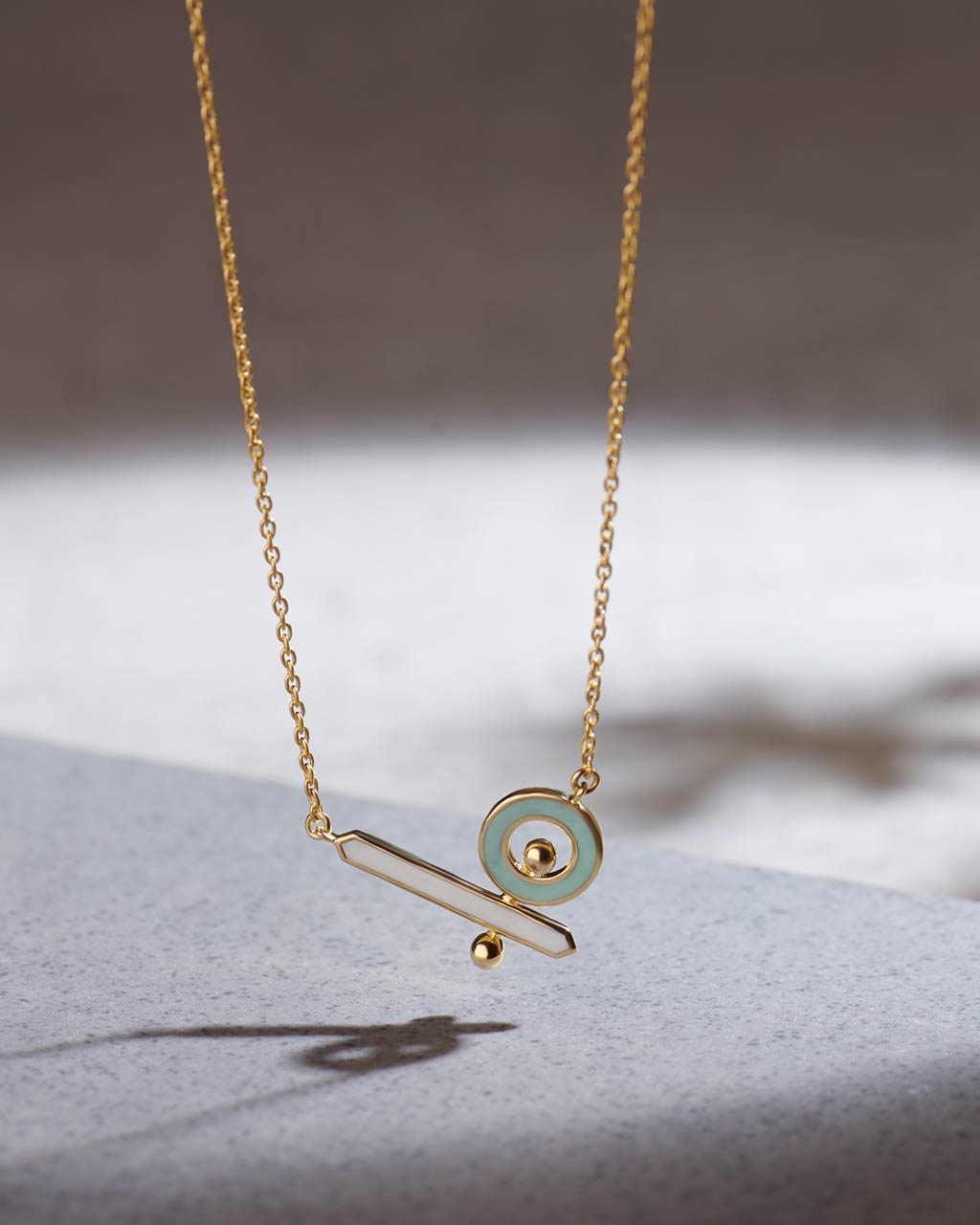 Quirky Cera Necklace, 14K Solid Gold-6