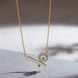 Quirky Cera Necklace, 14K Solid Gold-6