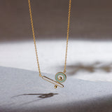 Quirky Cera Necklace, 14K Solid Gold-1