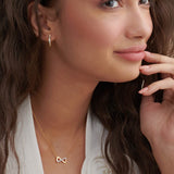 Geometric Infinity Necklace, 14K Solid Gold-2