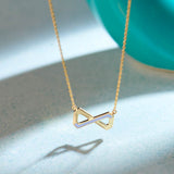 Geometric Infinity Necklace, 14K Solid Gold-6