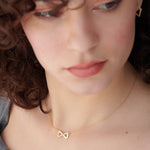 Geometric Infinity Necklace, 14K Solid Gold-5