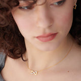 Geometric Infinity Necklace, 14K Gold Vermeil-5