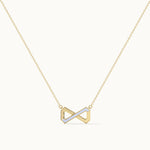 Geometric Infinity Necklace, 14K Solid Gold-3
