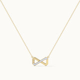 Geometric Infinity Necklace, 14K Solid Gold-3