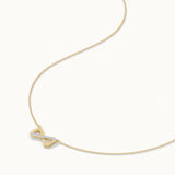 Geometric Infinity Necklace, 14K Solid Gold-7