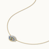 Large Evil Eye Diamond Necklace, 14K Gold Vermeil, 1/5 ct Lab Grown Diamond-6