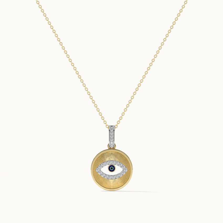 Round Evil Eye Diamond Necklace
