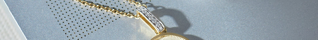 Round Evil Eye Diamond Necklace, 14K Gold Vermeil, 1/6 ct Lab Grown Diamond-1