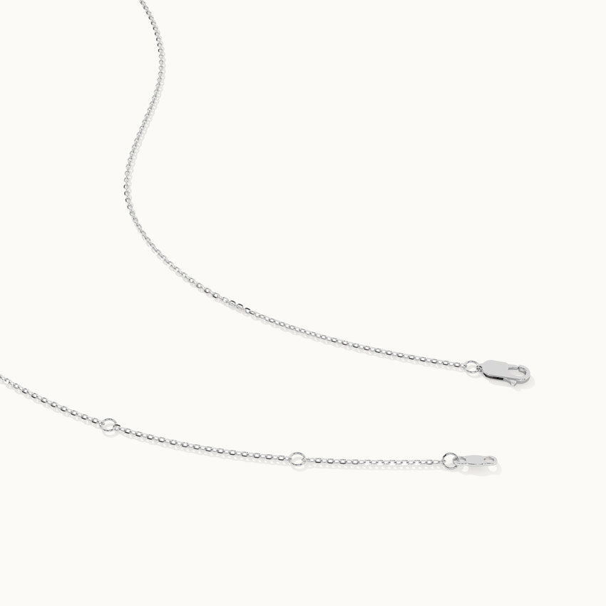 Created Sapphire Wishbone Necklace
