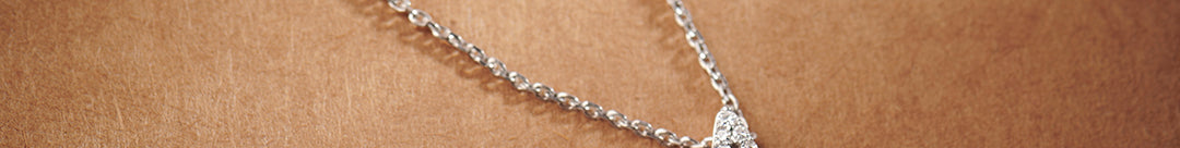 Created Sapphire Wishbone Necklace, Sterling Silver, 1/5 ct Lab Grown Diamond-1