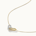 Interlocked Paperclip Diamond Necklace, 14K Gold Vermeil, 1/3 ct Lab Grown Diamond-5