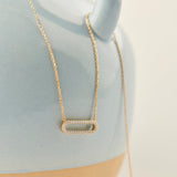 Paperclip Diamond Necklace, 14K Solid Gold, 1/5 ct Lab Grown Diamond-1