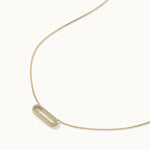 Paperclip Diamond Necklace, 14K Gold Vermeil, 1/5 ct Lab Grown Diamond-5