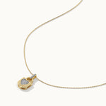 Lock Your Heart Diamond Necklace, 14K Solid Gold, 1/6 ct Lab Grown Diamond-5