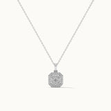 Octa Cluster Diamond Necklace, Sterling Silver, 1/3 ct Lab Grown Diamond-3