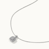 Cushion Pave Diamond Necklace, 14K Solid Gold, 3/8 ct Lab Grown Diamond-6