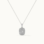 Rectangle Cluster Diamond Necklace, 14K Solid Gold, 1/2 ct Lab Grown Diamond-3