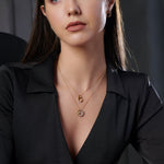 Interlinked Diamond Necklace, 14K Solid Gold, 1/20 ct Lab Grown Diamond-5