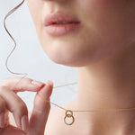 Interlinked Diamond Necklace, 14K Gold Vermeil, 1/20 ct Lab Grown Diamond-2