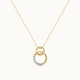 Interlinked Diamond Necklace, 14K Solid Gold, 1/20 ct Lab Grown Diamond-3
