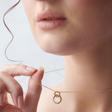 Interlinked Diamond Necklace, 14K Solid Gold, 1/20 ct Lab Grown Diamond-2