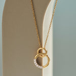 Interlinked Diamond Necklace, 14K Gold Vermeil, 1/20 ct Lab Grown Diamond-6