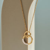 Interlinked Diamond Necklace, 14K Gold Vermeil, 1/20 ct Lab Grown Diamond-6